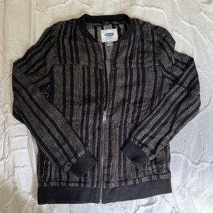 Old Navy striped bomber jacket